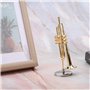 Hztyyier Miniature Trompette Réplique Instrument de Musique Delicated Mini Instrument Plaqué avec Étui Gifts