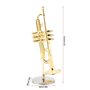 Hztyyier Miniature Trompette Réplique Instrument de Musique Delicated Mini Instrument Plaqué avec Étui Gifts
