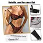 NewBull Ensemble de lingerie sexy pour femme - En tulle transparent - Ensemble sexy - Broderie florale - Soutien-gorge push-up a