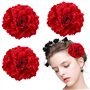 AOOTUERL 3pcs grandes barrettes à cheveux en forme de pivoine