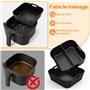 Cofvetia 3 Pièces Moule Silicone Air Fryer, Accessoires de Friteuse à Air Chaud pour Cosori 4.7L - 6.5L, Panier Moule Airfryer R
