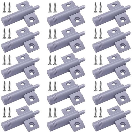Jicyor 30PCS Amortisseurs de Portes D'armoires Gris Tampon Amortisseur+60PCS 14 * 4mm Visser pour Porte Armoire Tiroir Pare-choc