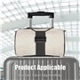 2 Pièces Noir Sangle de Fixation Élastique pour Bagages,Accessoire de Valise Réglable et Portable pour Attacher des Sacs,Ceintur