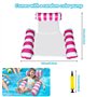 Hamac à eau - Fauteuil de natation - Hamac à eau avec filet - 3 en 1 - Matelas gonflable de piscine - Tapis de natation avec pom