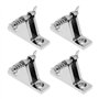 POFET Lot de 4 capots de bateau en acier inoxydable 316 très résistants avec broche de dégagement rapide amovible