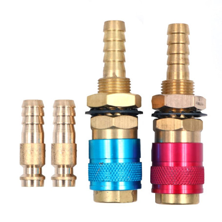 CENPEK Lot de 2 raccords rapides à refroidissement à eau et à gaz pour chalumeau de soudage TIG PTA DB SR WP 9 17 18 26