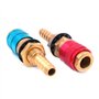 CENPEK Lot de 2 raccords rapides à refroidissement à eau et à gaz pour chalumeau de soudage TIG PTA DB SR WP 9 17 18 26