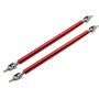 CENPEK Lot de 2 barres de fixation réglables pour pare-chocs avant Compatible avec la plupart des véhicules Rouge