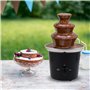 Fontaine à chocolat, 3 étages 60 W, kit de fondue électrique au chocolat, ensemble de fondue en acier inoxydable, fontaine de fê