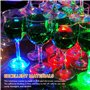 Lot de 30 dessous de verre LED - Autocollants lumineux colorés - 3 modes d'éclairage - Autocollants ronds de 6 cm pour bouteille