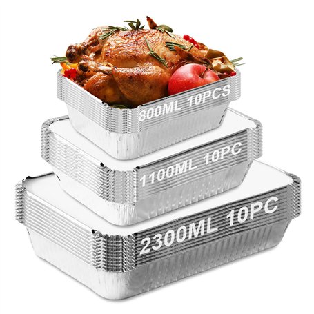 PORFOYO 30pcs Barquette Aluminium avec Couvercle