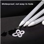 Gel Blanc 6 Pack - Stylo à Bille à Encre Blanche 0.8mm - Pointe Fine pour Artistes, Papiers Sombres, Dessin, Surligner - Fournit