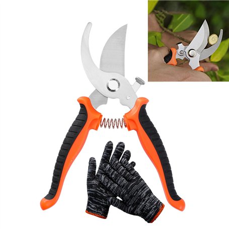 Sécateur de Jardin Professionnel – Cisaille Bypass à Lame Anti-Rouille