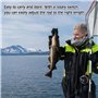 SUNOYA 2 Pièces Épuisette De Pêche, 130 Cm Épuisette Télescopique, Epuisette Peche Carnassier, Pêche Télescopique Poignée Alliag