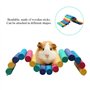 Duokon Hamster en Bois Pont Arc-en-Suspension Suspension Coude chelle Petit Animal Fournitures Cage Habitat Dcor Souris Rat Rong