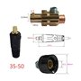 RIVERWELD Câble pour Torche de Soudage TIG eu de Fiche et Prise pour Connecteur de Soudage DKJ35-50 & EDKL35-50 315A Connecteur
