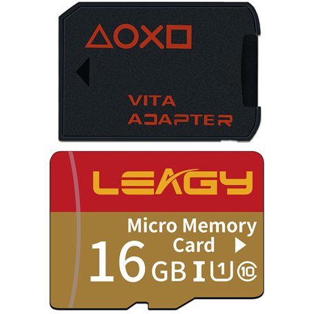 LEAGY Carte de jeu SD2Vita V3.0 PSVita avec carte micro SD 16 Go