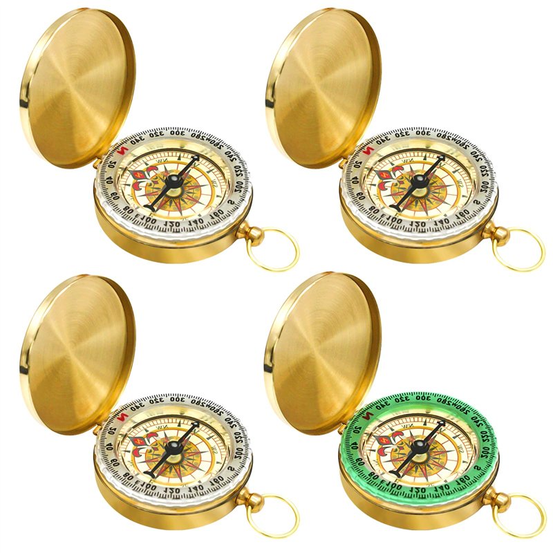 Boussole SkinStar Avec Loupe - Jaune, Pour Randonnée Et Orientation, Neuve Sous Blister