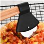 Roulette à Pizza en Acier Inoxydable,Forreen 3 Pièces Découpe Pizza Professionnel Inox Multifonction Hache Couteau à Pizza avec 