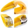 Coupe-Banane en Acier Inoxydable,Forreen 3 Pièces Banane Trancheuse Multifonctionnel Portable Banane Slicer avec 6 Lames pour Sa