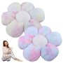 Lot de 2 coussins en forme de fleur - 40 x 40 cm - En forme de fleur - Coussin coloré - Coussin de sol en peluche pour chambre à