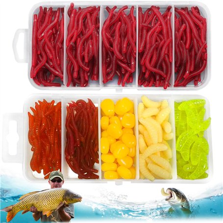 Pmueuff 360 Pièces Leurre de Pêche en Plastique