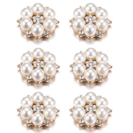 QUHEEE Fleurs Strass Dos Plat Cristal Ornements De Boutons en Strass pour La Fabrication De Bijoux Bijoux De Décoration De Fête