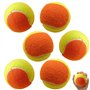 WANDGU Lot de 6 balles de tennis : balles de tennis pour chien & entraînement avancé en polyester avec sac en filet pour l'agili