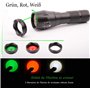 Llys Colors 5 modes Zoomable lampe de poche lumière rouge/vert/blanc LED lampe de poche torche avec aimant