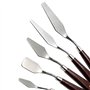 Lot de 5 spatules en acier inoxydable pour peinture à l'huile Palette Couteau Peinture Grattoir Peinture Art Inoxydable Palette 