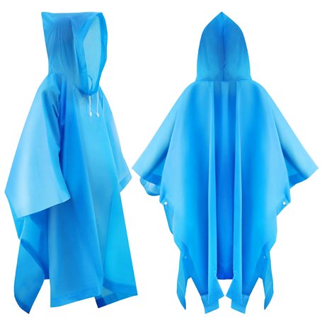 PBUSPU 2 Pièces Ponchos de Pluie avec Chapeau