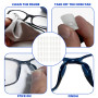 20 Paires Plaquettes de Nez en Silicone, Silicone Antidérapant Coussinets de Nez Adhésif, 1mm Plaquettes pour Lunettes de Lunett