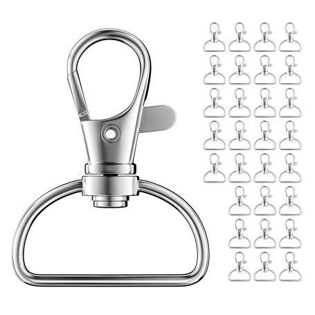 Firschoie Lot de 30 Fermoirs Mousquetons Pivotants