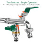 Mesybveo Double Robinet de Jardin, robinet exterieur en laiton, robinet avec double sortie 3/4" et Entrée 1/2", robinet antigel 