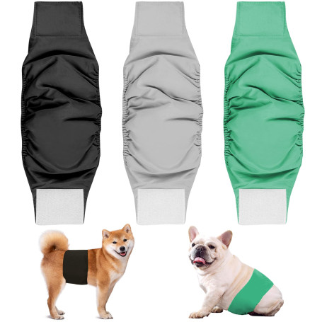 Dalephoric 3 Pièces Couches pour Chiens Male Lavable