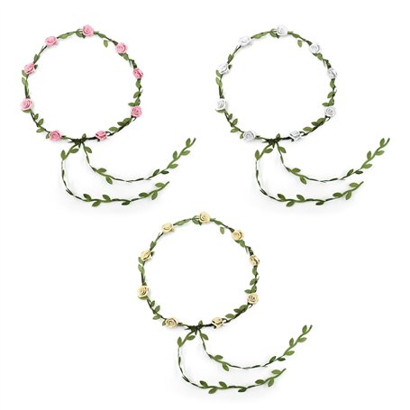 SYEYCW 3 Pièces Couronner Fleur Cheveux