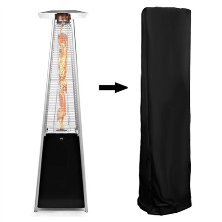 Duokon Jardin Patio Heater Couverture Respirante Impermable Impermable Couvre Protecteur en Plein Air Noir Beige + Caf 81.5 * 22