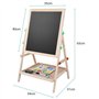 Chevalet Enfant en Bois Tableau double face, Tableau Multifonctions avec Accessoires Enfants Loisir pour enfant Réglable en haut