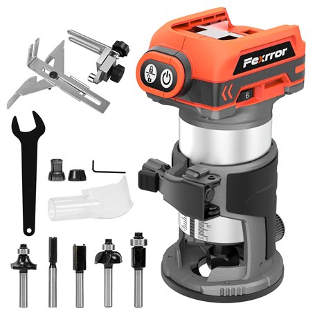 Fexrror Affleureuse Sans Fil Compatible avec Batterie Makita 18 V
