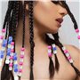 100 Morceaux De Perles De Grands Trous Multicolores, Perles De Cheveux Pour Enfants, Perles De Cheveux, Accessoires De Cheveux P