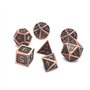DollaTek 7PCS Jeu de dés en métal Jeu DND Jeu de dés en métal Solide polyédrique D&D avec Sac de Rangement et Alliage de Zinc av