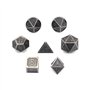 DollaTek 7PCS Jeu de dés en métal Jeu DND Jeu de dés en métal Solide polyédrique D&D avec Sac de Rangement et Alliage de Zinc av