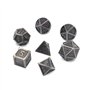 DollaTek 7PCS Jeu de dés en métal Jeu DND Jeu de dés en métal Solide polyédrique D&D avec Sac de Rangement et Alliage de Zinc av