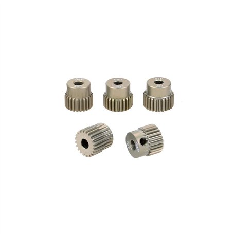 DollaTek 5PCS 64DP 21T 22T 23T 24T 25T Ensemble de pignons pour Moteur à pignon pour Moteur sans Balai brossé 1/10 Rc Car