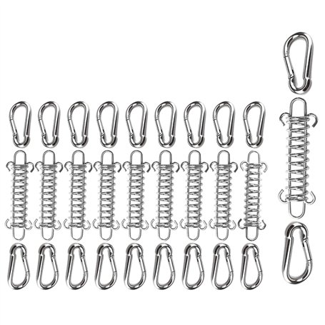 ViLiyDuo 6 Pièces Ressorts de Tension de Tente Boucle à Ressort de Tente Crochet à Ressort de Tension pour Camping Accessoires R