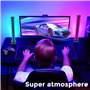 Barre lumineuse RVB, Eukee Lot de 2 RGB Bureau, Barre Lumineuse Intelligente avec Différents Effets de Lumière et Modes Musicaux