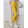Leggings de Sport Femme,Leggings Pantalons de Yoga,Pilates Yoga Pantalons Doux Slim Fit Sport Taille Haute Leggings.(Jaune) M