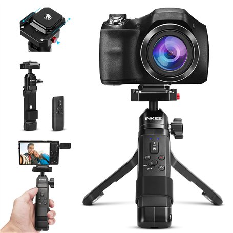 Poignée de Prise de Vue Bluetooth sans Fil et trépied pour Photos et vidéos compatibles avec Sony et Canon Camera vlogging