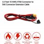 MEIRIYFA Câble d'extension adaptateur SAE vers XT60, câble XT-60 femelle vers SAE avec 12 AWG pour station d'alimentation de gén