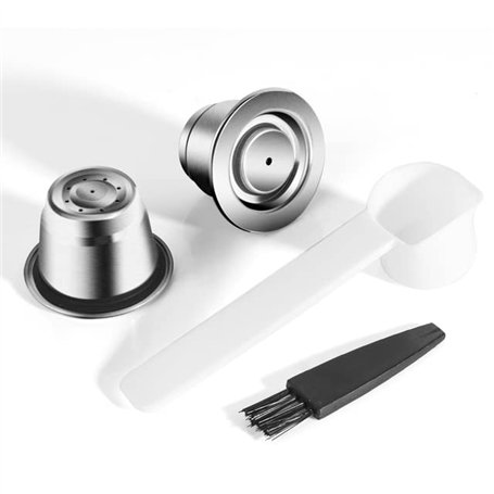 2 filtres à capsules de café réutilisables en acier inoxydable pour Nespresso Lattissima inissia Essenza